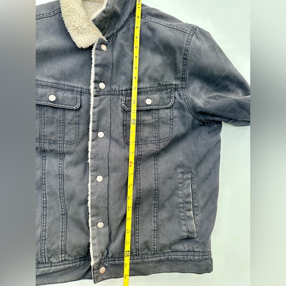 Faherty Timberline Organic Cotton Primaloft Trucker Jean Jacket Washed Sherpa, L - Picture 11 of 13